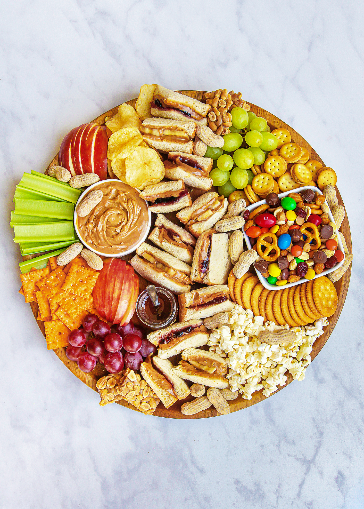 Party Grazing Snack Tray - With Peanut Butter on Top